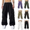 Streetwear Spring Summer Cargo Spodnie Mężczyźni wielokrotne harajuku swobodny męski jogger szeroka noga luźna damska damska y2k 240422