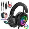 Headphone/Headset Noise reduction Headset Gamer With HD Microphone RGB Light 7.1 Surround sound USB+3.5MM Plug Wired headset For laptop/PS4/xbox