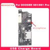 Kontrollera nya original Doogee S61 USB -kortpluggbasladdningsportkort med mic reparationstillbehör för DooGee S61 Pro smarttelefon