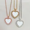 Necklaces Sublimation Jewelry HeartShaped Pendant DIY Customized Photo Gift For Heat Transfer Sublimation Necklace