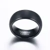 Bands Soul Men 8mm Black Dome Matte Tungsten Carbide Wedding Rings Classic Finger Jewelry For Men Women Cool Drable Style