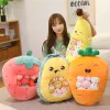 Dolls Hot 8pcs Um saco de brinquedo de frutas de brinquedo de frutas de lanche macio, luxuosas de morango de abacate Banana Toys Birthday Christmas Gift for Girl