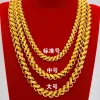 Halsband guldbutik med 9999 riktiga guldhalsband män och kvinnors guldhalsband förmögenhet till skattboss kedja rik guldhalsband