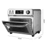 Fryers 26L Air Fryer Convection Toaster Oven Combo, Rotisserie Oven, Electric Cooker, Proofer, Dehydrator, Broiler, Roaster, Warmer