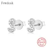 Boucles d'oreilles 925 argent sterling petite lettre az alphabet kralen percing goudron d'oreille pour femmes pendentientes hypoallergéniques brincos 2022 Nouveau