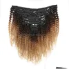 مقطع في/على امتدادات الشعر امتداد مجعد في Afro Kinky 3 لهجة OMBRE 1B/4/27 120G/PC PRICE FACTORY PRODECT