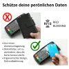 Uchwyty czarne identyfikatory karty kredytowe mini portfel z monety z zip moneta pieniężna Men Men RFID Ochrona Oryginalna skóra Mała aluminiowa uchwyt karty