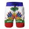 Arms -armar Haiti Country Flag Classic Mens Swim Trunks Beach Shorts med fickor 240410