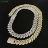 Custom Jewelry Necklace Cuban Link Chain 925 Sterling Silver 18k Gold Plated Vvs d Color White/yellow Moissanite Chain