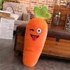 45110cm Cartoon Plant Smile Carrot Plush toy Cute Simulation Vegetable Pillow Dolls Stuffed Soft Toys for Children Gift 240422