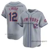 2024 Cidade Pete Alonso 12 Francisco Lindor Jersey de beisebol personalizada Alvarez Jeff Mets McNeil Brandon Nimmo Darryl Strawberry Kodai Senga Keith Hernandez Edwin