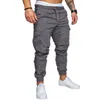 Pantalon masculin Picklion Nouveaux hommes joggers pantalon cargo de couleur solide élastique long pantalon décontracté pantn homme pantalon de l'armée militaire leggings y240422