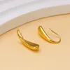 Boucles d'oreilles cerceaux minimalistes petites gouttes d'eau en métal forme de haute qualité 316L Bijoux d'oreille en acier inoxydable quotidien