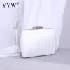 Clutches YYW Branded Bags 2021 Luxury Evening Bags For Women Smooth Leather Shoulder Bags Party/Wedding/Banquet/Dinner Champagne Clutch