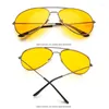 Sunglasses Brand High Quality Pilot HD Unisex Mirror Yellow Night Vision Glasses For Men Women