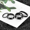 Banden sommen 2 mm/4 mm/6 mm gepolijste zilveren kleur titanium ring vrouwen gladde trouwring minimalisme eenvoudige stapelringen vrouwelijke sieraden