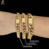 Bracelets Free Customization Logo Moda Moda 18/K Bracelets personalizados Produtos de jóias de aço inoxidável