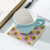 Table Mats Avocado Art Ceramic Coasters (carré) Thé de Noël Personnalize