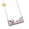 Naszyjniki The Bling King Custom Enamel Nazwa Choker Out Out Rhinestone Letters Stael Stael Letter