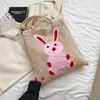 Bolsas de noite Mulheres Boho Bola de verão Moda Bolsa de ombro de palha Japão estilo desenho animado fofo Kawaii Comprador de grande capacidade de grande capacidade