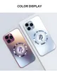 Dragon Head Rose Purple Gradient Silvery voor iPhone 15 14 13 12 11 Pro Max 15 plus gehard glazen telefoonhoes