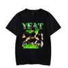 래퍼 YEAT 2 Alive World Tour 대형 티셔츠 여자 남성 여름 승무원 짧은 슬리브 재미있는 Tshirt 그래픽 티 스트리트웨어 114