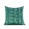 Pillow Texture Pillows Green Gray Antique Case Luxury Decorative Fall Cover For Living Room Sofa Chair Home Decor