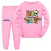 Set di abbigliamento Super Kitties bambini pigiami ragazzi ragazze pajama set di cotone abiti per bambini tops pantaloni da sonno abbigliamento da notte