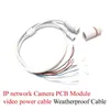 CCTV POE IP Network Camera de la cámara PCB Video Cable de alimentación de 65 cm de largo RJ45 Conectores femeninos con cable impermeable Terminlas