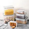 Depolama Şişeleri Mutfak Organizatör 6 PCS Kolay Snap Kapakları ile Yemek Hazırlık Öğle Yemeği Kutusu | İçin kuru yiyecek kapları