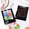 Black Smell Proof Mylar Bags Resealable Odor Proof Bags Earrings Ring Nail Jewelry Phone Case Cosmetic Storage Holographic Packaging