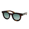 Mode solglasögon för män kvinnor Theo Designer Stylish High Street Summer Beach Style Anti-ultraviolet Retro Plate Acetate Round Full Frame Glasses Random Box