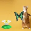 おもちゃ電気自動回転蝶飛ぶおもちゃ誕生日パズルおもちゃのおもちゃ犬の子猫のための小型猫