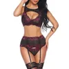 Leuke lingerie sexy dames veelkleurige jarretellebelt lingerie leuke set