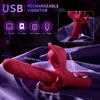 Free Sample G Spot Rabbit Vibrator Sex Toys For Woman With 30 Modes Thrusting And Clit Slap Dildo Vibrator 3 In 1 Sex Toys Women