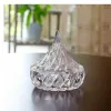 Holders Glass Candy Jar Crystal Jewelry Anneau de stockage