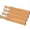 4pcs Bamboo Drawer Dividers Kitchen Organizer Adjustable Expandable Tray Storage Board