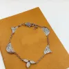 Bracelet de bracelet de créateur de créateur original de trèfle à fleurs de trèfle en cristal classique bracelet original