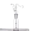 2pcs 10 mm Barreuse d'huile en verre femelle Bong Hobelah en nid d'abeille pour fumer les tuyaux d'eau épais pyrex clean en capint