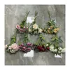 装飾的な花15ヘッドローズ人工花花束家の装飾品質結婚式を保持するブライダルルームの装飾fleurs人工