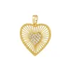 Charms Zhukou 18K Gold placcato con zirconia cubica Girl a due colori Il ciondolo di gioielli fai -da -te può essere all'ingrosso: VD1481