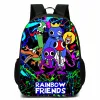 Torby Rainbow Friends wentylacja wodoodporna przedszkola School School Torba na ramię dzieci urocze podróż plecak dla dzieci prezent urodzinowy