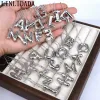 Colliers 10pcs personnalisés personnalisés personnalisés initial ballon 3D Ballon alphabet lettre pendente collier argent couleur 26 lettres charme hip hop cadeau pour elle