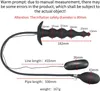 Zwfun plug -uppblåsbara vibratorer 12 lägen vibrator silikon plug 2 i 1 uppblåsbar vagina expander rumpa dilator bdsm sex leksak för