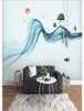 Murais de parede 3D PO Custom Papai de parede Novo estilo chinês desenhado linhas abstratas linhas de tinta paisagem alce papel de parede papel de parede para 2201019