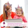 Écouteurs de fil sans fil Bluetooth Cartoon Unicorn Kids Headset RGB LED avec microphone Girls Gamer Enfants Cadeaux d'écouteurs câblés