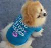 Camisa de verão de cachorro de estimação para cães pequenos cães roupas de estimação cães de animais de estimação Camise de colete para cães Spring Blue Cotton1901874