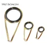 Accesorios Pro Bomesh 9pcs/Kit Guía de caña de pesca giratoria Conjunto con kit Sic Anillo de oro Guía de acero inoxidable Guía de pesca de bricolaje Accesorio de varillas