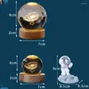 Figuras decorativas Base de astronomia LED Globo solar Crystal Light Laser Switch Sistema de Touch Ball Touch Planet com presente