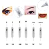 Maskiner 50st Micro Needles Eyebrow Lips Eyeliner Tattoo Needle 1rl Rund foder för digital frihet/Charmant Permanent Makeup Machine